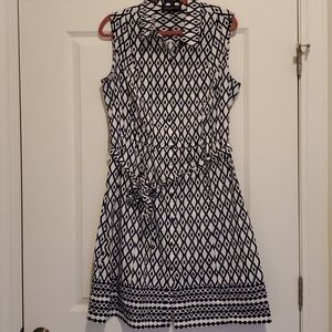 Jones NY ikat sleeveless button-up dress, sz 14